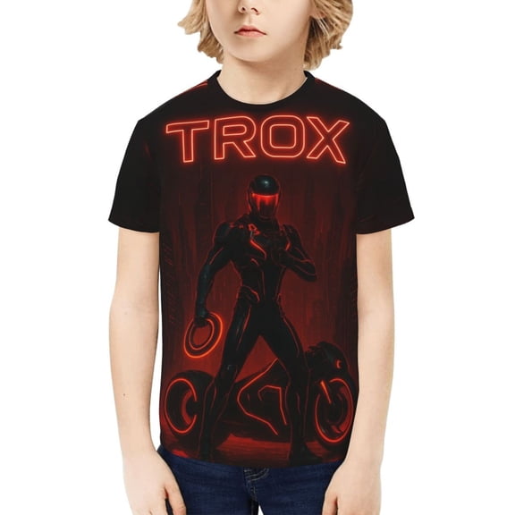 Tron：Ares Movie Teen Cotton T-Shirt Short Sleeve Crew Neck Tee Shirts Casual Tops