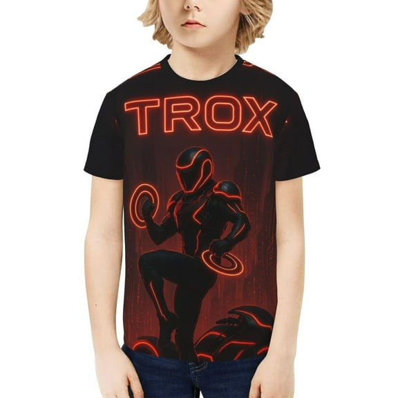 Tron：Ares Movie Teen Cotton T-Shirt Short Sleeve Crew Neck Tee Shirts Casual Tops