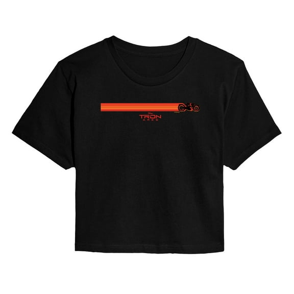 Tron Ares - Tron Motorcyle Bike - Juniors Cropped Short Sleeve Graphic T-Shirt