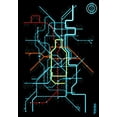 thumbnail image 1 of Tron Legacy Movie Poster #A04 Subway Style Map 12x16 Print on Metal Sign 12in x 16in Square Adults Best Posters, 1 of 3