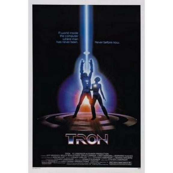 Tron Movie Poster 12x16 Art Print on Metal Sign 12in x 16in Multi-Color Square Adults Best Posters