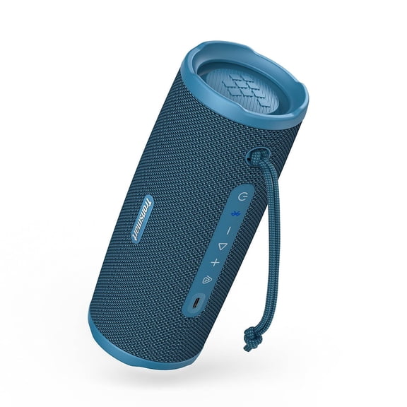 Tronsmart Mirtune C3 Plus Portable Bluetooth Speaker, IPX7 Waterproof, Auracast Multi-Speaker Sync, App Custom EQ, Detachable Lanyard for Camping Beach Pool,Blue
