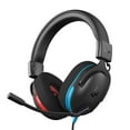thumbnail image 1 of Tronsmart - Sounfii G10 Wired Gaming Headset for Xbox Series X | S, Xbox One, PS5, PS4, PlayStation, Nintendo Switch, Mobile & PC - Black/Red/Blue, 1 of 12