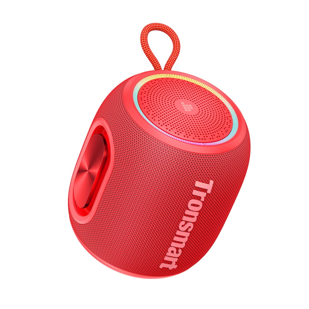 Tronsmart T8 Mini Ultra-Portable Bluetooth Speaker, 16W Big Bass, 360° Sound, IPX7 Waterproof, 20H Playtime, Custom EQ & Light - Black