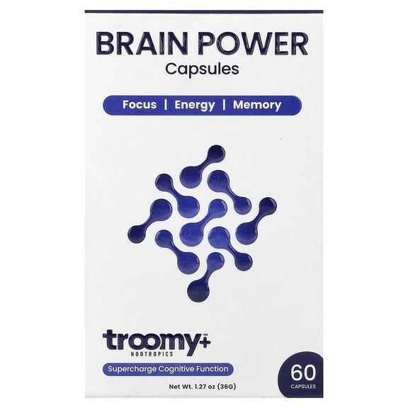 Troomy Nootropics Brain Power, 60 Capsules