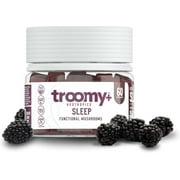 Troomy Sleep Reishi + Melatonin Great Tasting Mushroom Gummies - Supports Restful Sleep & Decrease In Stress - Black Raspberry - 60 Count