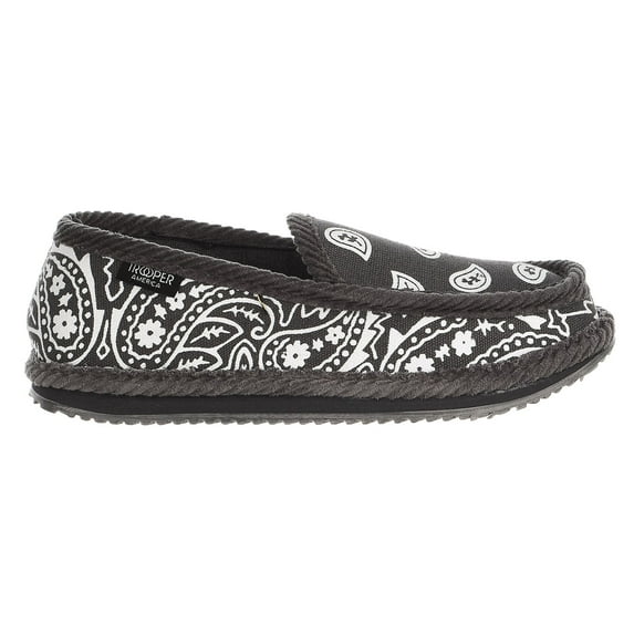 Trooper America KS-002 Bandanna Paisley Slip-On House Shoe Slippers - Gray / White - Mens - 6