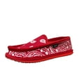 thumbnail image 1 of Trooper America Unisex Bandana Paisley Slip On Shoes, Red/White, Men 10 Women 102, 1 of 3