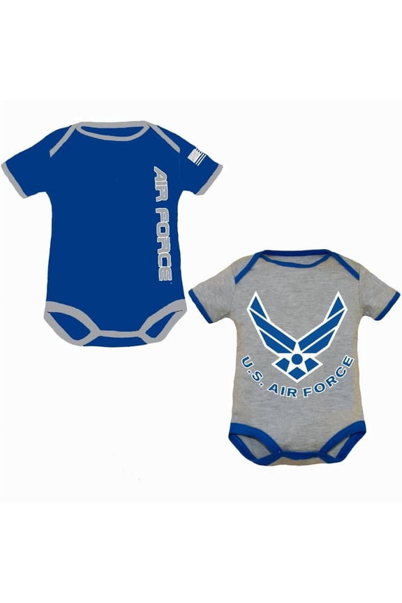 Air Force Infant 2 Pack Bodysuits 3-6 Months Blue