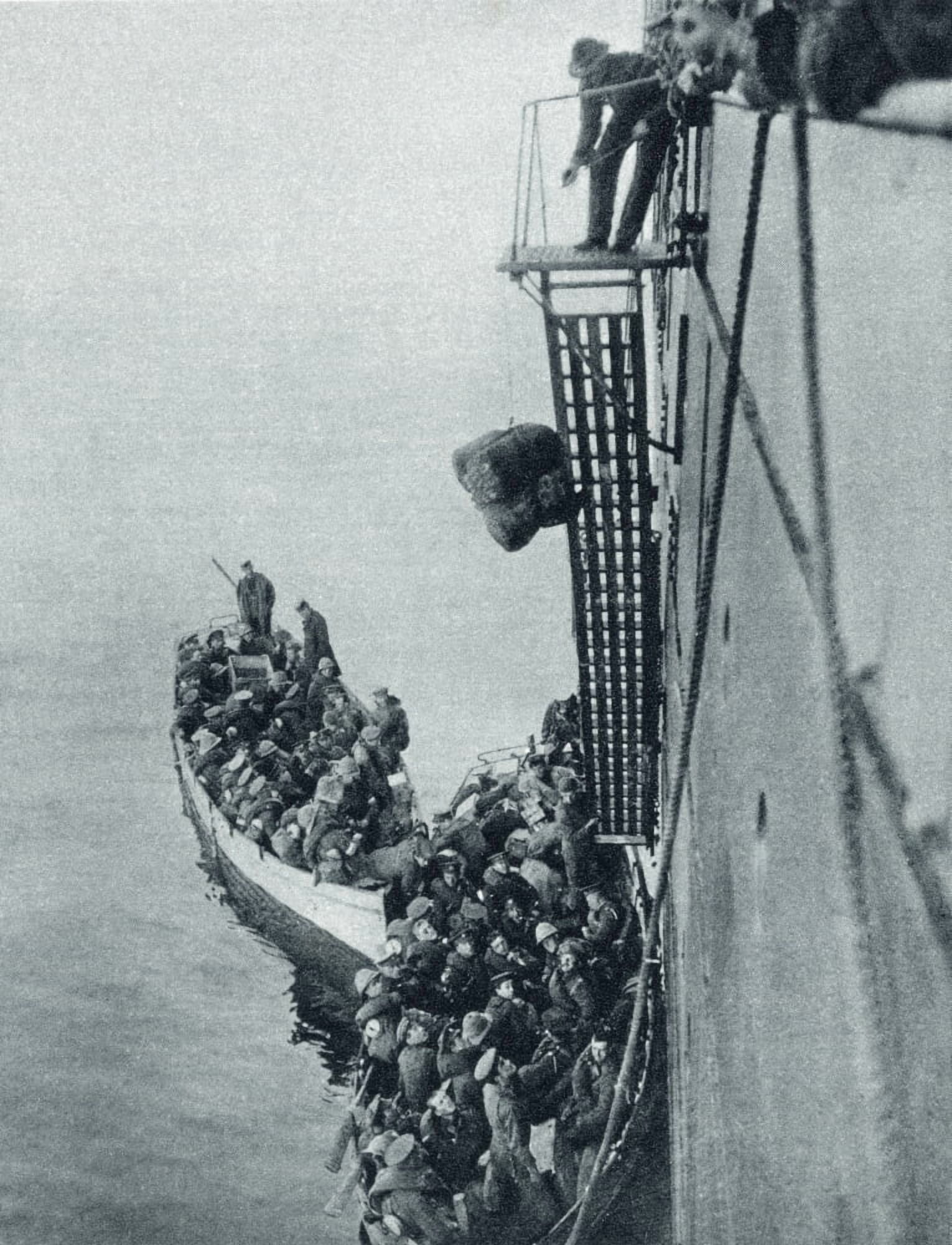 Troops And Stores Being Landed In Gallipoli From A British Ship During World War I From The Illustrated War News 1915 Canvas Art - Ken Welsh Design Pics (24 x 32)