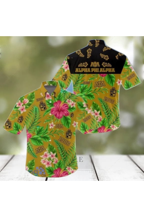 Tropcial Alpha Phi Alpha Hawaiian Shirt For Men And Women title