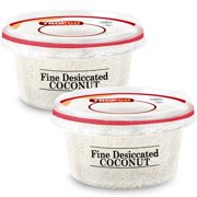 Tropgo Fine Desiccated Coconut 125g - Pack of 2 - Desiccated Coconuts in Resealable and Recyclable Tub - Great for Snacks, Smoothies, Baking, and Cooking - Non GMO Ground Coconut