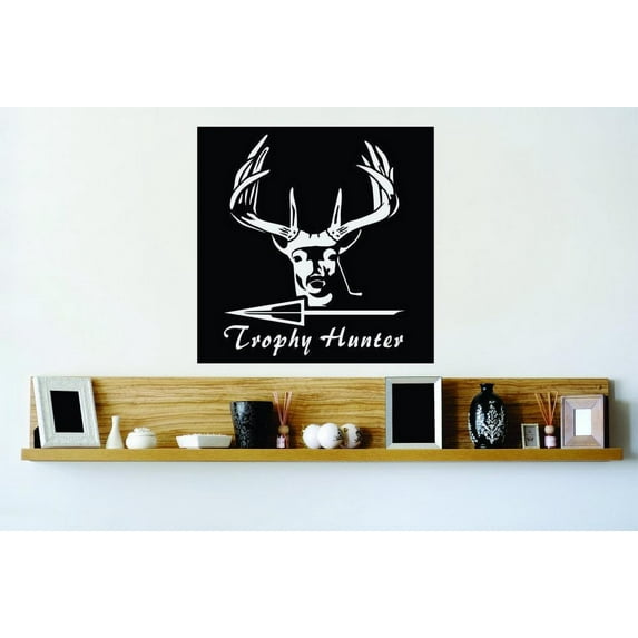 Trophey Hunter Hunting Deer Bow And Arrow Deer Predator Doe Hunting Bow Arrow Bulls Eye Wilderness Camouflage Holiday Gift Ideas Girl Boy Bedroom Wall Decal Sticker - Size: 20 Inch x 20 Inch