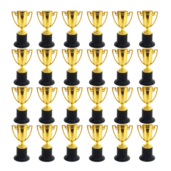Trophies for Kids Awards, Plastic trophies 24 pack, 24 Inch Mini Trophy Award for Party, Rewards, Props