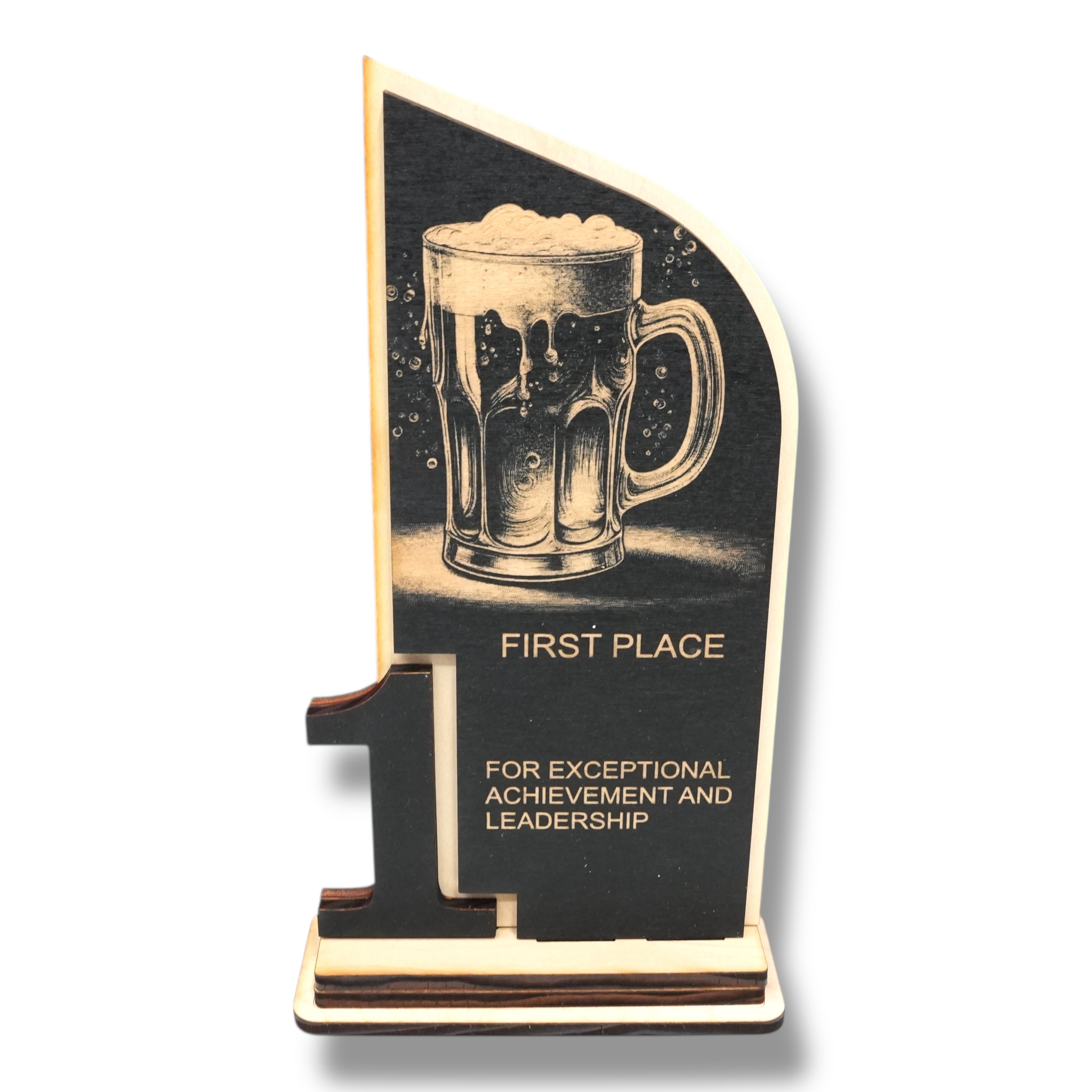 Trophy Award - CUSTOM - Beer - 1st 2nd 3rd Place - 9x5 Inches