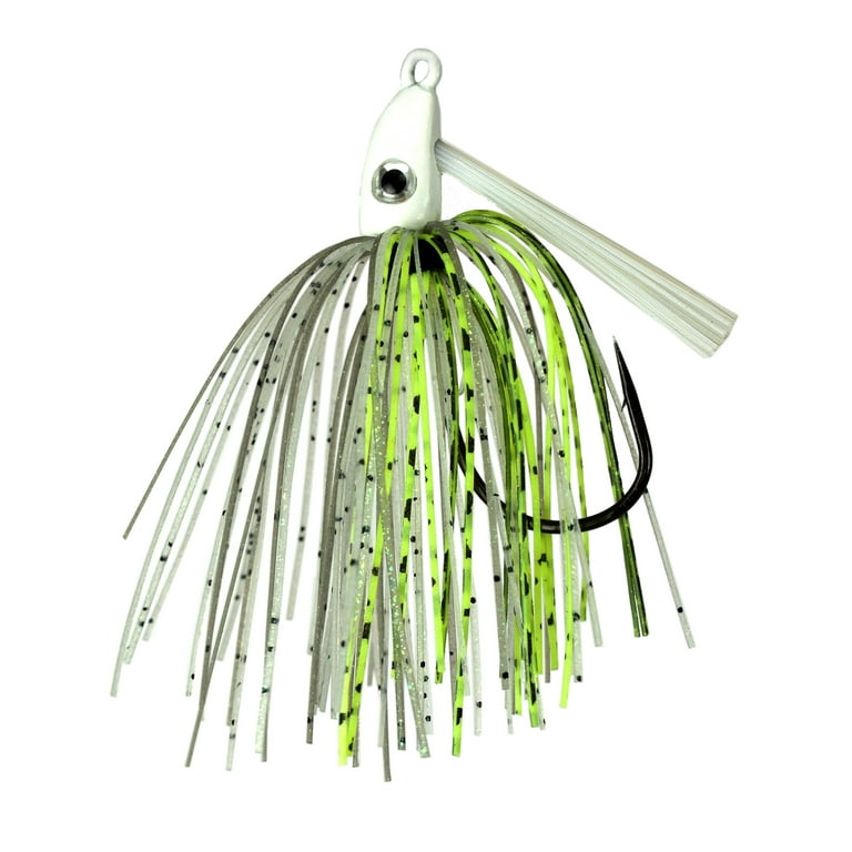 Trophy Bass Company 2-Pack Pro Swim Jig, 1/2 Oz Bass Fishing Jigs With Fish  Bait Keeper and Skirt, Weedless Bass Fishing Lures for Freshwater, Green  Back Shad 