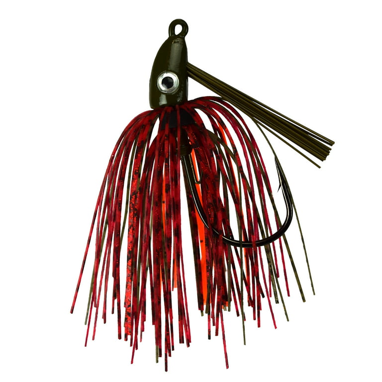 Trophy Bass Company 2-Pack Pro Swim Jig, 1/2 Oz Bass Fishing Jigs With Fish  Bait Keeper and Skirt, Weedless Bass Fishing Lures for Freshwater, Red Craw  