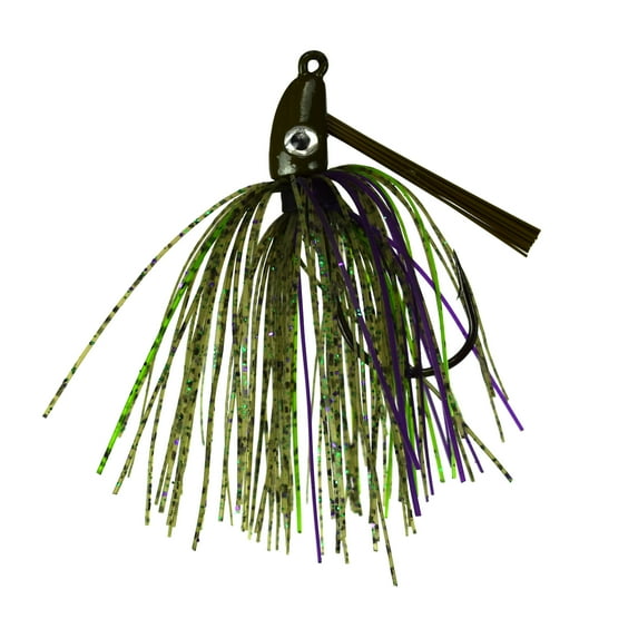 Trophy Bass Company 2-Pack Pro Swim Jig, 3/8 Oz Bass Fishing Jigs With Fish Bait Keeper and Skirt, Weedless Bass Fishing Lures for Freshwater, Natural Craw