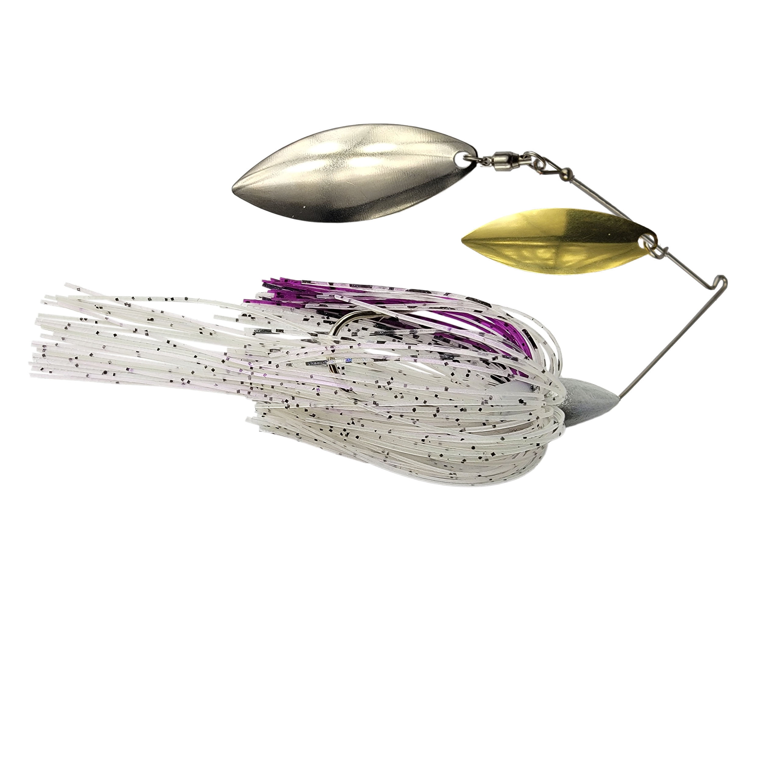 Trophy Bass Company CS-II Double Willow 1/2 Oz Spinnerbait, Nickel Spinner  Blades with Trailer, Trout, Walleye, Pike, or Bass Lures, Fishing Lures for  Freshwater or Saltwater, Chartreuse White 
