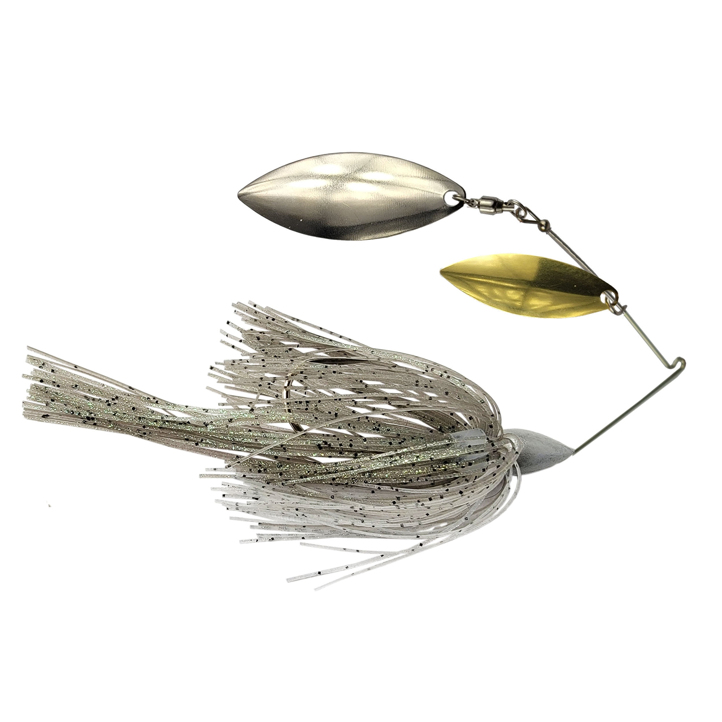 Trophy Bass Company CS-II Double Willow 3/4 Oz Spinnerbait, Nickel Spinner  Blades with Trailer, Trout, Walleye, Pike, or Bass Lures, Fishing Lures for  Freshwater or Saltwater, Purple Shad 