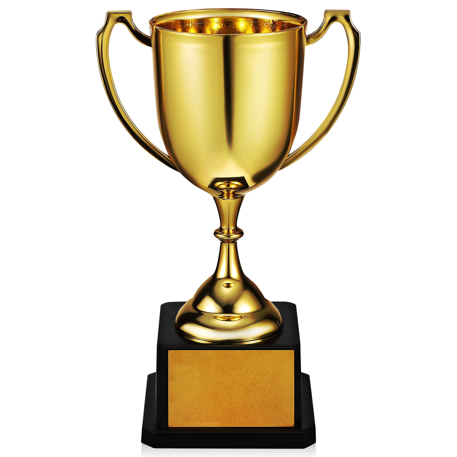 12 Mini Trofeos De Oro De Plástico - 15 Cm, Para Premios Deportivos, Escolares, Fiestas Y Eventos