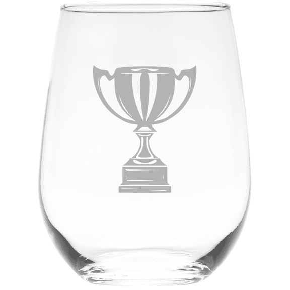 C&M Personal Gifts 17 oz Trophy Design Stemless Wine Glass