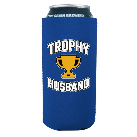 Trophy Husband 16 oz. Can Coolie (Royal Blue)