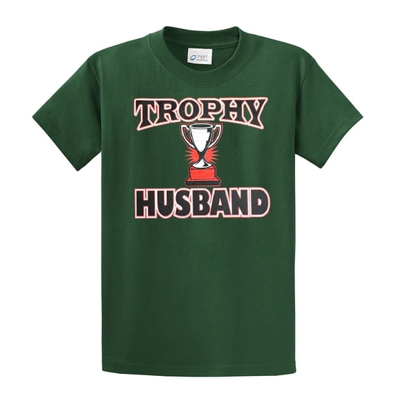 Trophy Husband Best Hubby Funny Short Sleeve T-shirt-Forest-Small