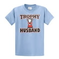 thumbnail image 1 of Trophy Husband Best Hubby Funny Short Sleeve T-shirt-lightblue-Small, 1 of 4