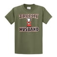 thumbnail image 1 of Trophy Husband Best Hubby Funny Short Sleeve T-shirt-military-4xl, 1 of 4