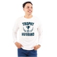 thumbnail image 1 of Trophy Husband Best Partner Hubby Men's Big & Tall Long Sleeve Graphic Tee Brisco Brands 2X, 1 of 5