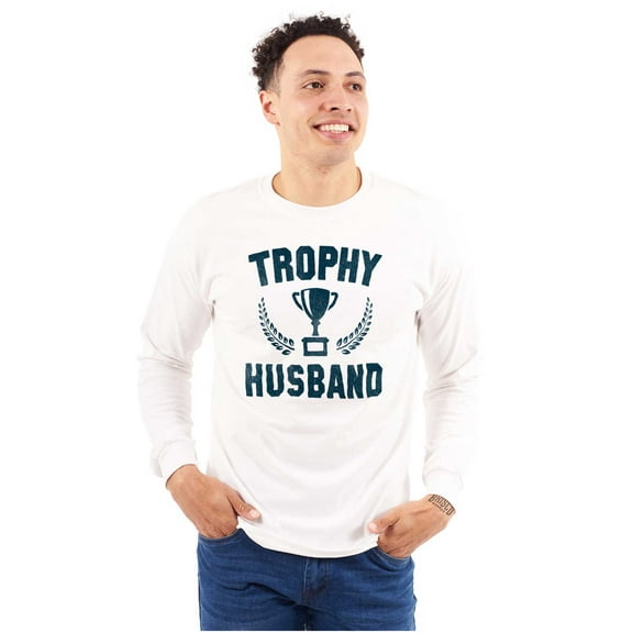 Trophy Husband Best Partner Hubby Men's Long Sleeve Tee T Shirt Brisco Brands S