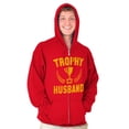 thumbnail image 1 of Trophy Husband Best Partner Hubby Men Big & Tall Zip Hoodie Brisco Brands 3X, 1 of 6
