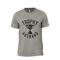 thumbnail image 1 of Trophy Husband Men's Modern Fit Fun Casual T-Shirt Printed Graphic Tee Military Grey 3X-Large, 1 of 3