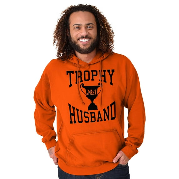 Trophy Husband No. 1 Hubby Award Hoodie Hooded Sweatshirt Men Brisco Brands X