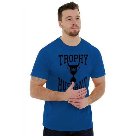 Trophy Husband No. 1 Hubby Award Men's Big & Tall Crewneck Graphic Tee Brisco Brands 2X