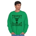 thumbnail image 1 of Trophy Husband No. 1 Hubby Award Men's Big & Tall Crewneck Sweatshirt Brisco Brands 5X, 1 of 3