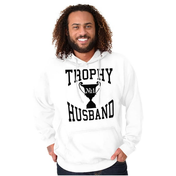 Trophy Husband No. 1 Hubby Award Men's Big & Tall Graphic Hoodie Brisco Brands 4X