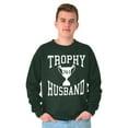 thumbnail image 1 of Trophy Husband No. 1 Hubby Award Men's Crewneck Sweatshirt Brisco Brands M, 1 of 1
