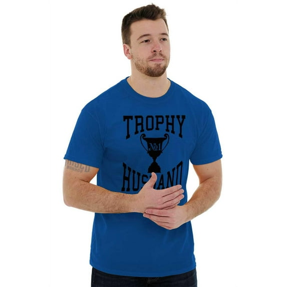 Trophy Husband No. 1 Hubby Award Men's Graphic T Shirt Tees Brisco Brands L
