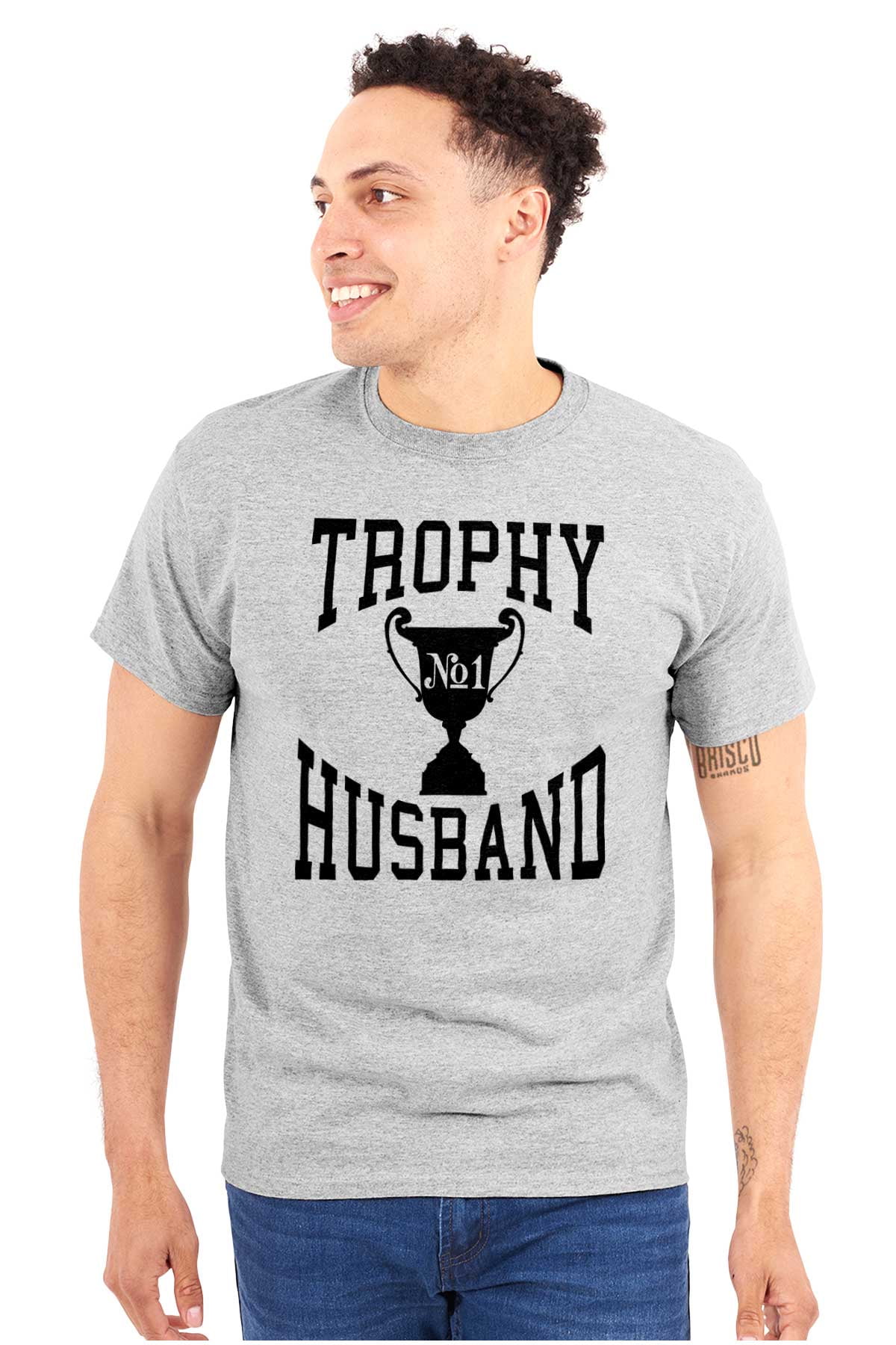 Trophy Husband No. 1 Hubby Award Men's Graphic T Shirt Tees Brisco ...