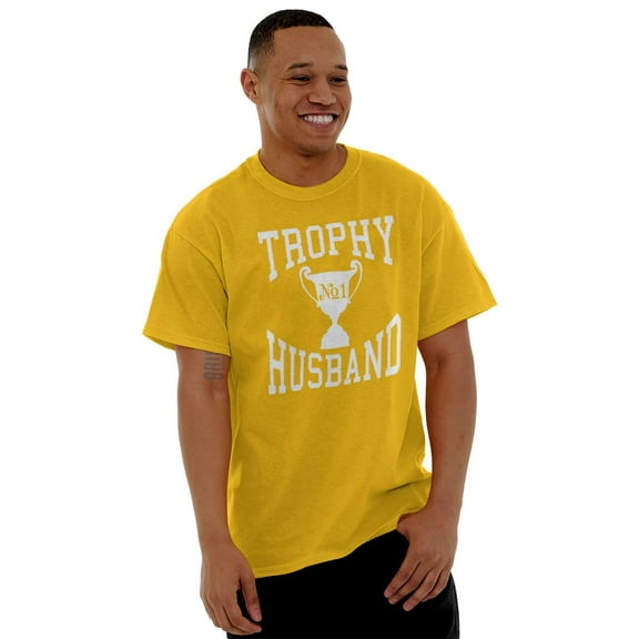Trophy Husband No. 1 Hubby Award Men's Graphic T Shirt Tees Brisco Brands L