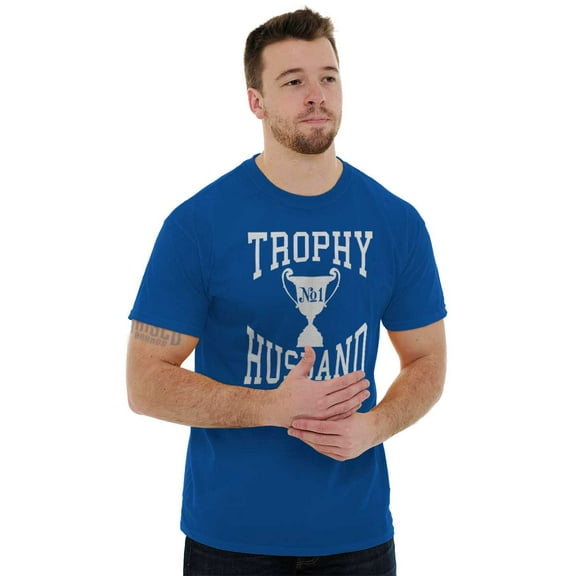 Trophy Husband No. 1 Hubby Award Men's Graphic T Shirt Tees Brisco Brands L