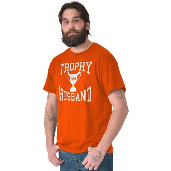 Trophy Husband No. 1 Hubby Award Men's Graphic T Shirt Tees Brisco Brands M