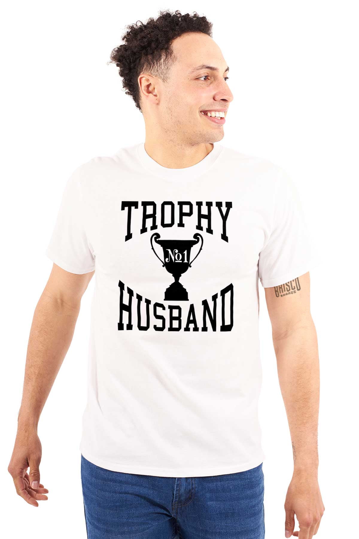 Trophy Husband No. 1 Hubby Award Men's Graphic T Shirt Tees Brisco ...
