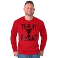 thumbnail image 1 of Trophy Husband No. 1 Hubby Award Men's Long Sleeve Tee T Shirt Brisco Brands X, 1 of 6