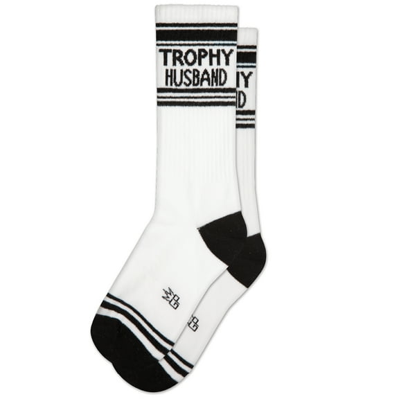Trophy Husband, Novelty Gift Socks for Men, Women and Teens, Cool Crew Socks (Made in the USA)