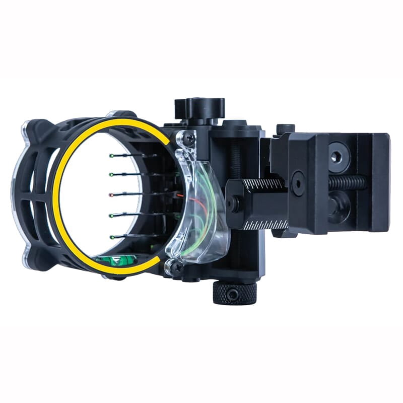 Trophy Ridge Fix 5 Pic Mount RH .019 Black Archery Sight, 5 Micro-Adjustable Pins, Pick Mount, Aluminum Brackets, Rheostat Light (AS905PR)