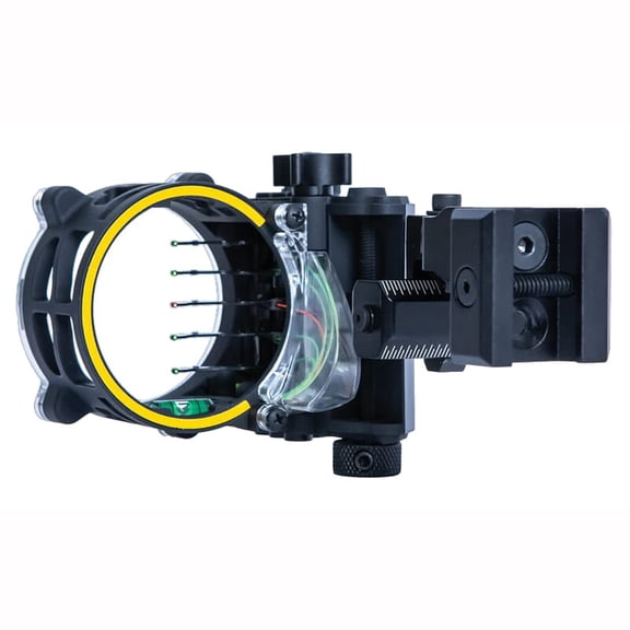 Trophy Ridge Fix 5 Pic Mount RH .019 Black Archery Sight, 5 Micro-Adjustable Pins, Pick Mount, Aluminum Brackets, Rheostat Light (AS905PR)