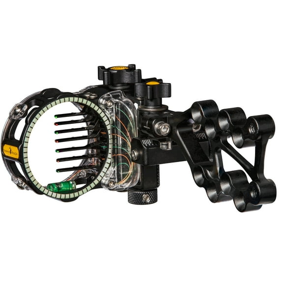 Trophy Ridge React® Pro™ 7-Pin Sight with React Technology and Tool-less Micro-Click Adjustments – Right Hand – Black